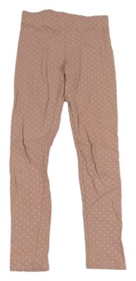Světlerůžové puntíkaté silnější legíny H&M