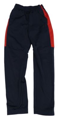 Tmavomodro-červené sportovní tepláky Adidas