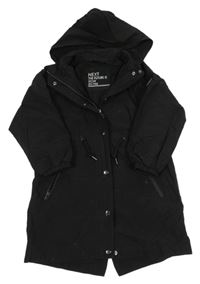 Černá šusťáková jarní parka s kapucí Next