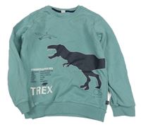 Modrozelenošedá mikina s dinosaurom