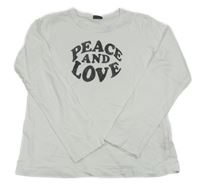 Biele tričko s nápisom