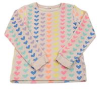 Světlerůžové plyšové pyžamp se srdíčky M&S