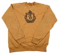 Skořicová mikina s výšivkou 