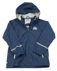 Tmavomodrá nepromokavá bunda s bágrom a kapucňou Lupilu