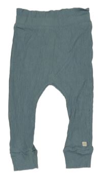 Modrošedé rebrované tepláky George