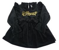 Černá plyšová tunika s nápisem