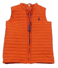 Červená šušťáková prešívaná zateplená vesta Joules