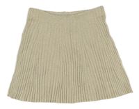 Béžová pletená rebrovaná sukňa H&M