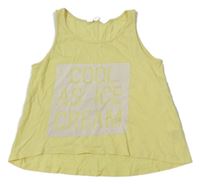 Žltý top s nápisom H&M