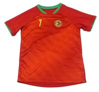 Červené vzorované sportovní tričko - Portugalsko H&M