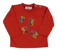 Čevené triko s medvídky Nico