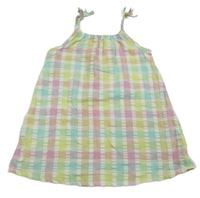 Farebné kockované krepové šaty Nutmeg