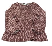 Hnědá tunika se srdíčky H&M