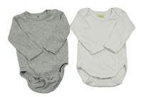 2x - Šedé žebrované body + bílé body