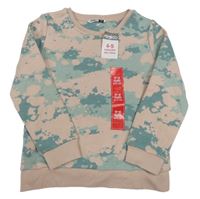 Nové - Svetloružová -svetlomodrá vzorovaná mikina Pep&Co.