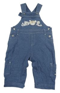 Modrošedé laclové tepláky se zvířátky Next