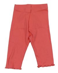 Růžové žebrované capri legíny Obaibi