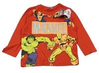 Nové - Červené tričko s hrdinami a flitrami F&F