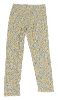 Nové - Biele legíny s kvietkami Matalan