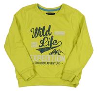 Citronová mikina s nápisom Oklahoma