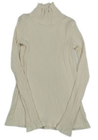 Bílé žebrované triko s rolákem C&A