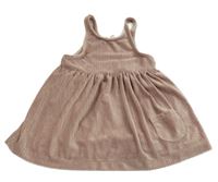 Staroružové zamatové rebrované šaty s vreckom Tahari