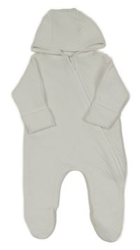 Bílá tepláková vzorovaná kombinéza s kapucí Mamas&Papas