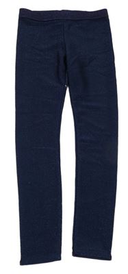 Tmavomodré trblietavé legíny H&M