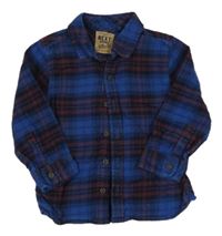 Modro-červená kostkovaná flanelová košile Next 