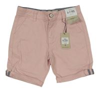 Nové - Světlerůžové plátěné chino kraťasy Denim Co.