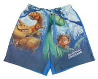 Modré plážové kraťasy s dinosaury Disney
