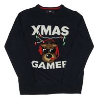 Tmavomodrý sveter so sobom C&A