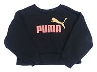 Čierna crop mikina s logom PUMA