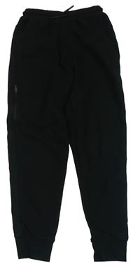 Černé crop tepláky se žebrováním ZARA