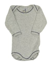 Svetlosivé melírované body s mašličkou PETIT BATEAU
