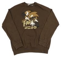 Tmavohnedá mikina s potlačou H&M