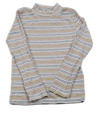 Pruhovaný žebrovaný rolák POCOPIANO