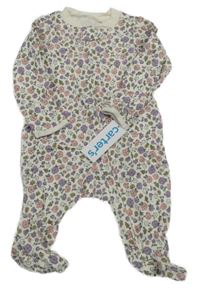 Nové - bílý overal s kytičkami carter's