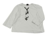 Bílé triko s tištěnou kravatou ESPRIT