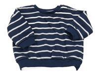 Tmavomodro-biela pruhovaná oversize mikina Matalan