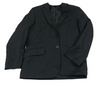 Černé pruhované sako 