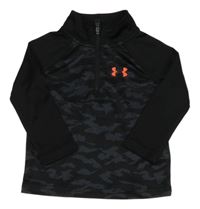Černo-tmavošedé army thermo mikinotriko UNDER ARMOUR