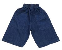 Tmavomodré riflové 3/4 kalhoty