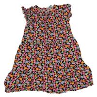 Čierno-farebné kvetované šaty PRIMARK