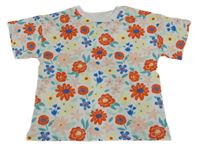 Bílé tričko s kytičkami Next