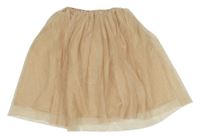 Světlepudrová trblietavě bodkovaná á tylová sukňa H&M
