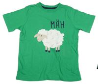 Tmavozelené tričko s ovečkou Topolino