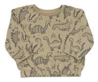 Béžová mikina s dinosaurami PRIMARK