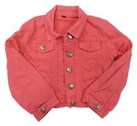 Jahodová riflová crop bunda Denim Co.