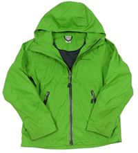 Zelená šušťáková funkčná bunda s kapucňou Quechua